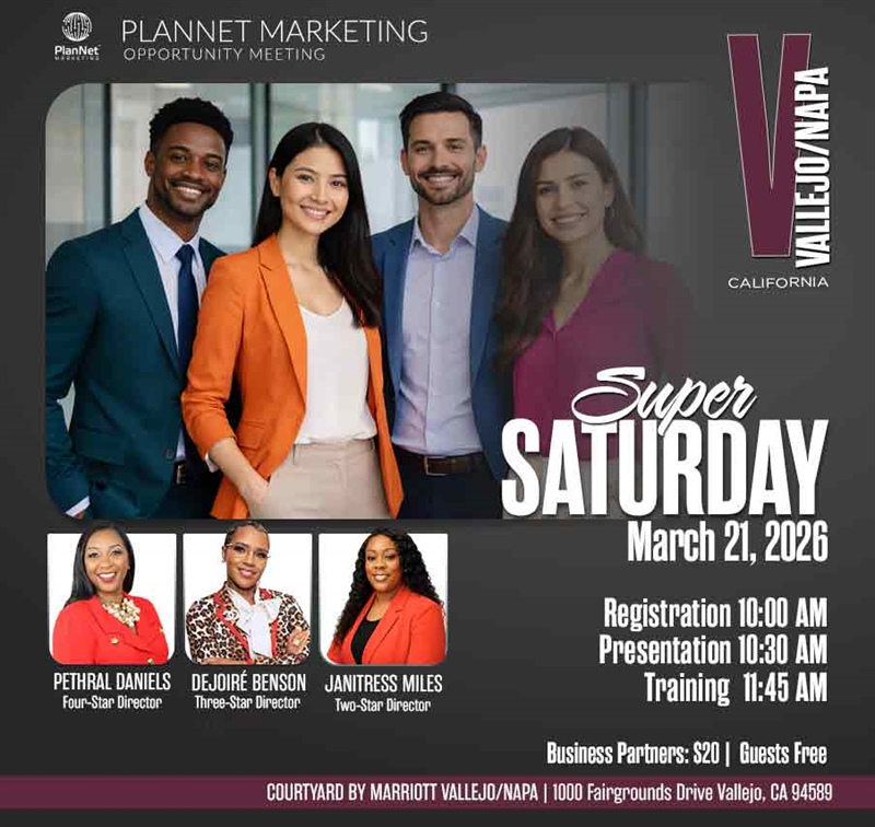 Vallejo/Napa CA Super Saturday