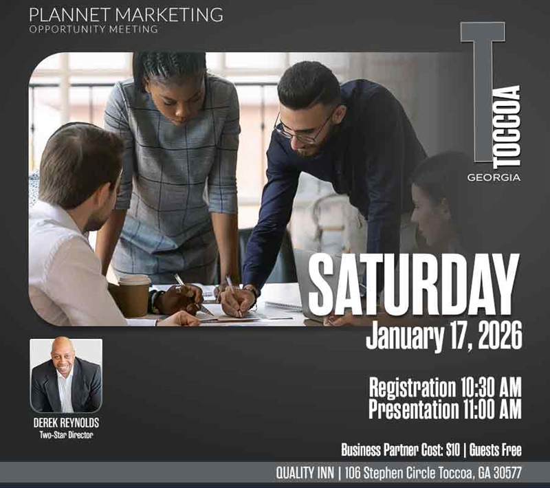 Toccoa, GA - Business Opportunity Meeting