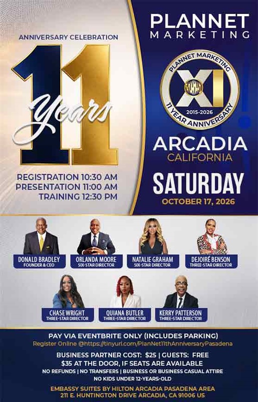 Arcadia, CA - 11 Year Anniversary Meeting