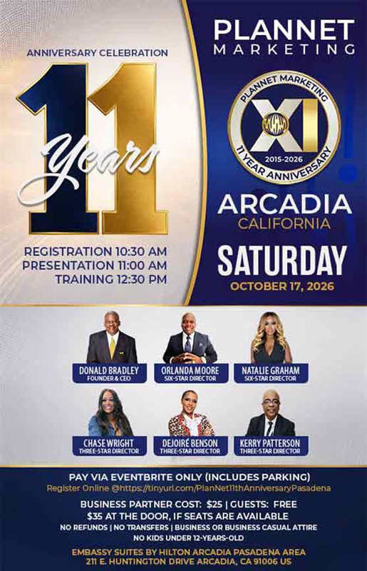 Arcadia, CA - 11 Year Anniversary Meeting