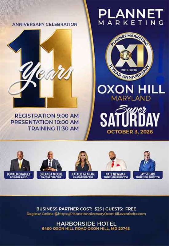 Oxon Hill, MD - 11 Year Anniversary Meeting - Super Saturday