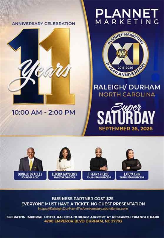 Raleigh/Durham, NC - 11 Year Anniversary & Super Saturday