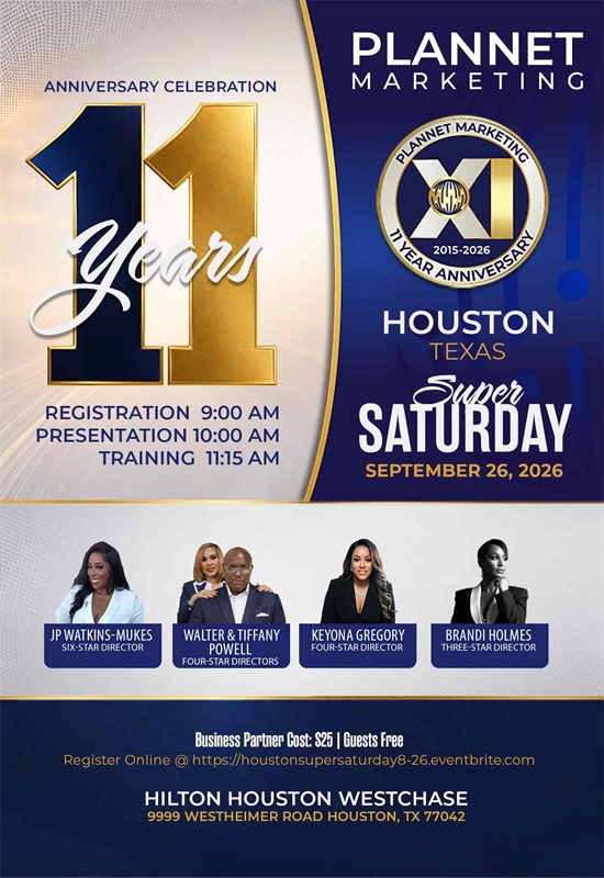 Houston, TX - 11 Year Anniversary Meeting & Super Saturday
