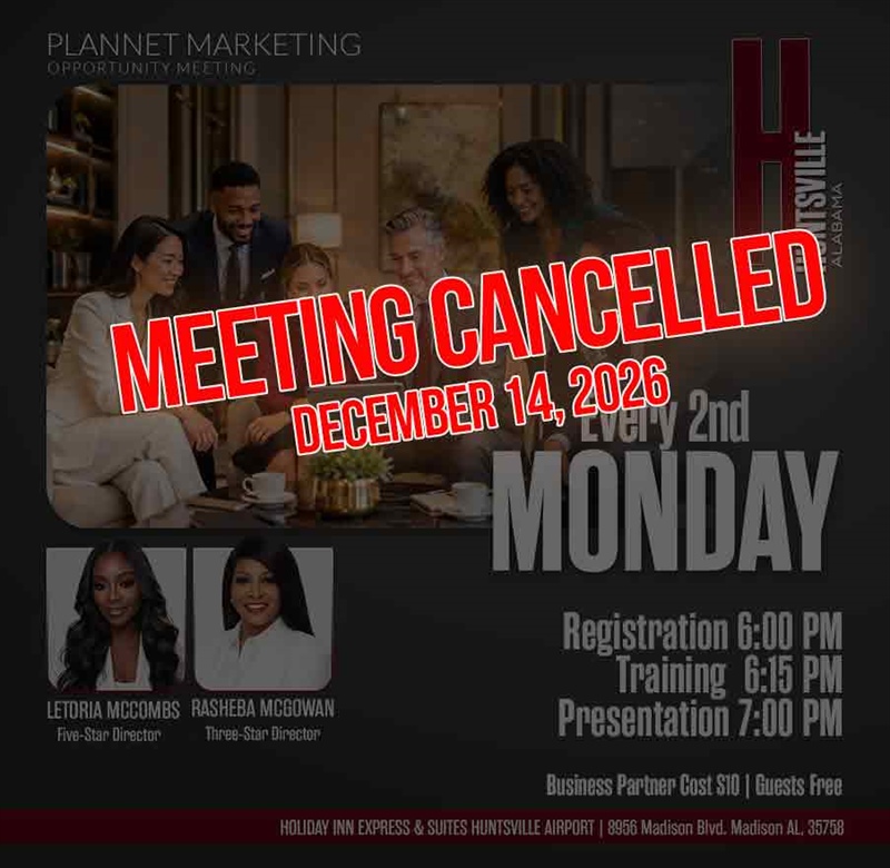 Huntsville, AL - Business Opportunity Meeting (CANCELLED)