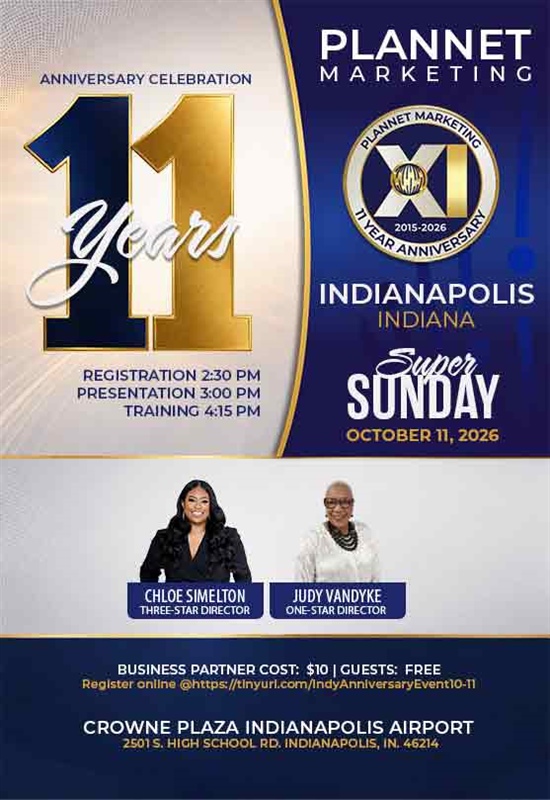 Indianapolis, IN - 11 Year Anniversary Meeting & Super Sunday