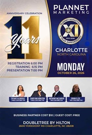 Charlotte, NC - 11 Year Anniversary & Business Opportunity Meeting
