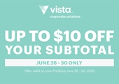 Up to $10 Off Your Subtotal at Vistaprint