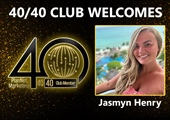 Congratulations to Jasmyn Henry for Achieving the 40/40 Club!
