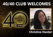 Congratulations to Christine Hunter for Achieving the 40/40 Club!
