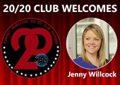 Congratulations to Jenny Willcock for Achieving the 20/20 Club!