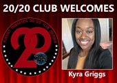Congratulations to Kyra Griggs for Achieving the 20/20 Club!