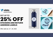 Up to 25% Off Stickers & Return Address Labels at Vistaprint
