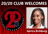 Congratulations to Gerica Richburg for Achieving the 20/20 Club!