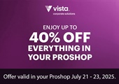 Up to 40% Off Everything in Your Proshop at Vistaprint!