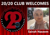 Congratulations to Sairah Naseem for Achieving the 20/20 Club!