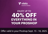 Up to 40% Off Everything in Your Proshop at Vistaprint!