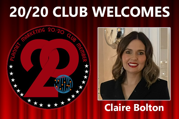 Congratulations to Claire Bolton for Achieving the 20/20 Club!