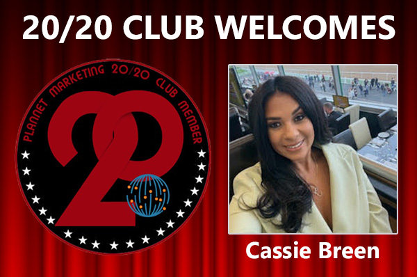 Congratulations to Cassie Breen for Achieving the 20/20 Club!