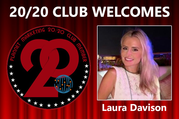 Congratulations to Laura Davison for Achieving the 20/20 Club!