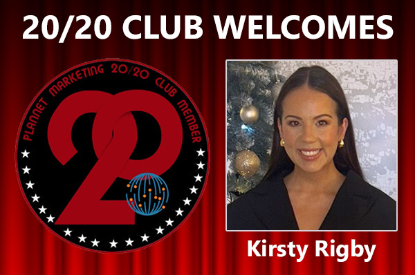Congratulations to Kirsty Rigby for Achieving the 20/20 Club!