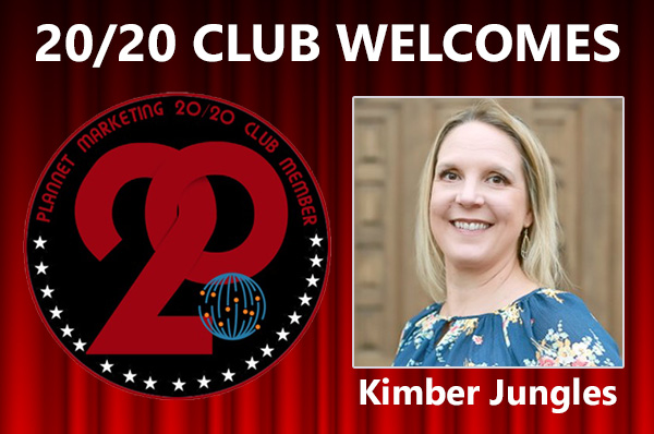 Congratulations to Kimber Jungles for Achieving the 20/20 Club!