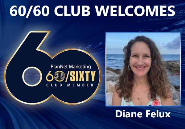Congratulations to Diane Felux for Achieving the 60/60 Club!