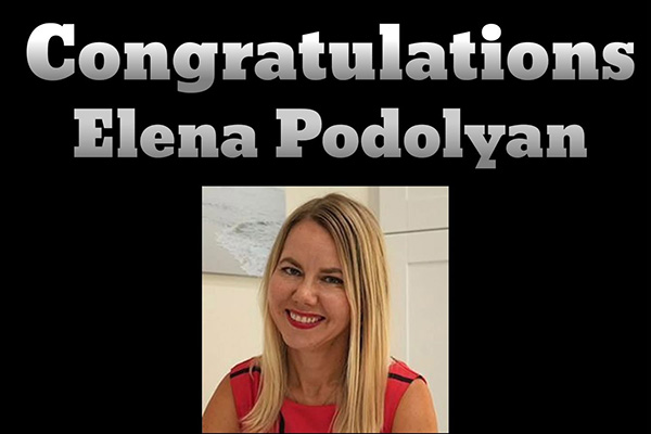Congratulations to Elena Podolyan for Achieving One-Star Director!