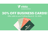 30% Off Business Cards at Vistaprint Tues. - Thurs., March 8 - 10!