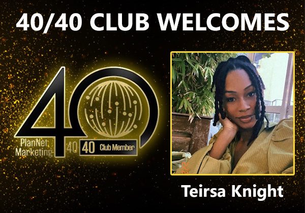 Congratulations to Teirsa Knight for Achieving the 40/40 Club!