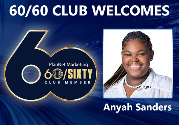 Congratulations to Anyah Sanders for Achieving the 60/60 Club!