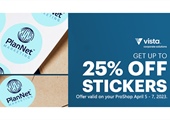 25% Off Stickers at Vistaprint