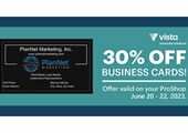 30% Off Business Cards at Vistaprint Tues. - Thurs., June 20 - 22
